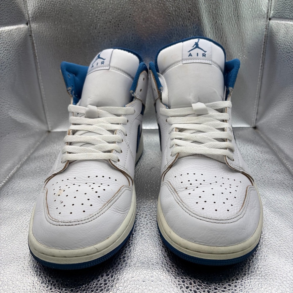 Size 11 Nike Air Jordan 1 Mid SE Industrial Blue White Mens Shoes FN5215-141 - Picture 3 of 12